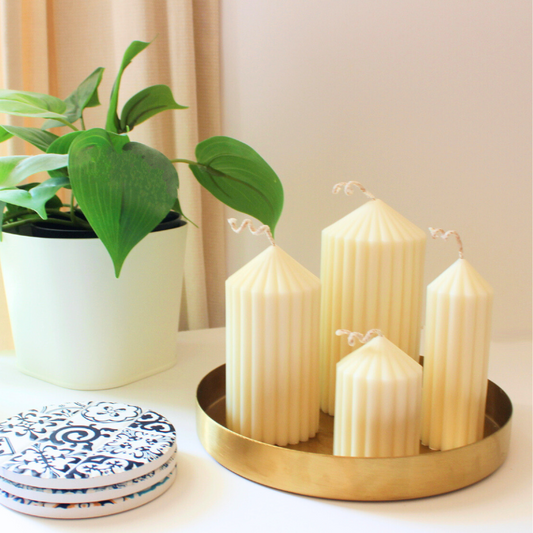 Scented Pillar Candles - Set of 4