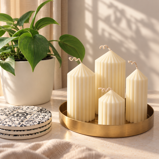 Scented Pillar Candles - Set of 4